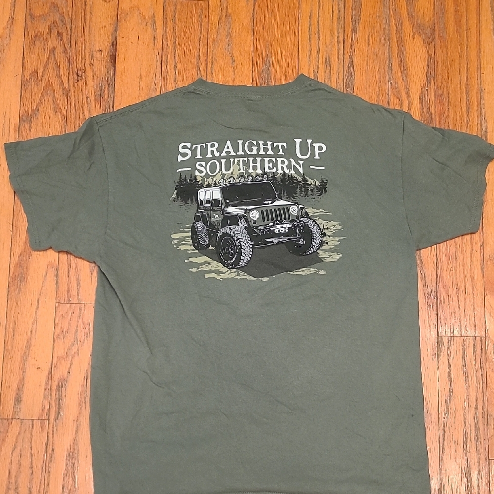Men's Green Straight Up Southern T-Shirt In EUC!